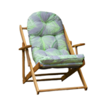 Leżak Borneo w palmy z poduszką i podłokietnikiem