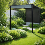 Pawilon ogrodowy 3,5 x 2,5 m z przesuwnymi ściankami grafit