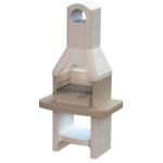 Grill betonowy Sycylia brązowy 88 x 58 x 179 cm Activa