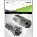 Zestaw złącze gni. "F" – gni. ant + wtyk "F" 6,8mm VA0094 Vayox