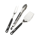 Zestaw łaopatka, widelec, szczypce do grilla ze stali nierdzewnej Landmann