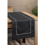 Bieżnik dekoracyjny KARIN 40 x 140 cm czarny