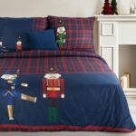 Komplet pościeli PETER 160 x 200 cm + 70 x 80 cm/x2 granatowy