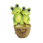 Figurka ogrodowa z osłonką żaby 28,2 x 40,5 cm