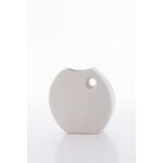 Wazon dekoracyjny RISO/228 23 x 6 x 22 cm kremowy