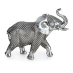 Figurka dekoracyjna EVAN04, 30 x 13 x 26 cm stalowo-srebrny
