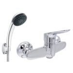 Bateria jednouchwytowa natryskowa ścienna 35 mm SIGMA z zestawem prysznicowym