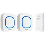 Dzwonek bezprzewodowy FOLK WDP-80H2v2R 2x odbiornik+1x przycisk EURA