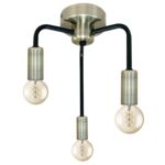 Lampa sufitowa SAGA 3 x 40 W E14 złoty mat-czarny