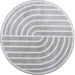 Dywan Lotto 100 cm koło szaro-biały