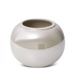 Wazon dekoracyjny SIMONA3 22 x 22 x 16 cm perłowy