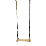 Huśtawka z drewna litego z linami 1,8 m