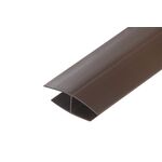 Listwa łącząca H do paneli ściennych PVC 3 m brązowa Cezar