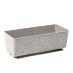 Skrzynka Saga textil 37,5 x 17 cm taupe