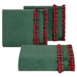 Ręcznik świąteczny SANTA 50 x 90 cm butelkowy zielony