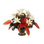 Stroik dekorowany w misie lilie