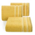 Ręcznik kąpielowy Riki 70 x 140 cm musztardowy