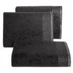 Ręcznik frotte Luna 70 x 140 cm czarny