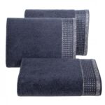 Ręcznik frotte Luna 70 x 140 cm granatowy