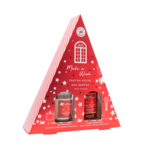 Zestaw X-Mas czerwone owoce patyczki zapachowe 95 ml + świeca