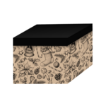Pudło dekoracyjne świąteczne wzory 2 szt. 21 l czarno-beżowe