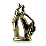 Figurka ceramiczna MIA para złota 5 x 12 x 17,5 cm