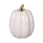 Figurka ceramiczna dynia HTC9338 13 x 3 x 16,5 cm biała