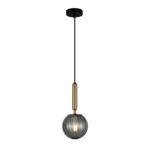 Lampa wisząca Ravena 5 W mosiężna klosz dymiony