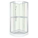 Kabina natryskowa Classic 80 white z baterią natryskową EC 04 Kerra