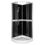 Kabina natryskowa Classic 80 black z baterią natryskową EC 04 Kerra