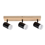 Spot Toras GU10 3 x 5 W dąb/czarny