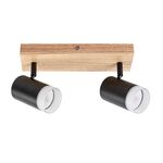 Spot Toras GU10 2 x 5 W dąb/czarny