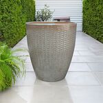 Donica ceramiczna szkliwiona Elite szary antyk 20 x 23 cm