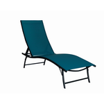 Leżanka regulowana 183 cm turkusowa