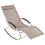 Leżak bujany 146 cm taupe