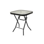 Stolik balkonowy składany ze szklanym blatem