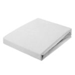 Prześcieradło frotte 160 x 200 cm szary