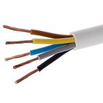 Przewód OWY zo 5x1,5 mm² 300/500 biały szpula 50 m