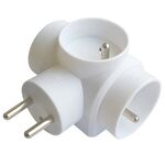 Rozgałęźnik 3 gniazda okrągłe z uziemieniem