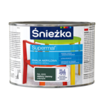 Farba emaliowa Supermal akrylowy RAL6005 Zielony Ciemny półpołysk 0,4 l Śnieżka