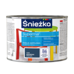 Farba emaliowa Supermal akrylowy A306 Granatowy półpołysk 0,4 l Śnieżka