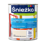 Farba emaliowa Supermal akrylowy A304 Szampańska Biel półpołysk 0,8 l Śnieżka
