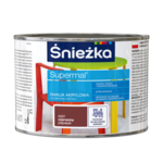 Farba emaliowa Supermal akrylowy A307 Czerwony półpołysk 0,4 l Śnieżka