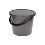Wiadro z pokrywą Berry 10 L PT-6079 szare