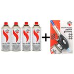 Kartusz gaz butan 4 sztuki + palnik Mr. Camp