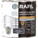 Gruntoemalia PROSTO Na Rdzę Półmat RAL7024 2,5 l RAFIL
