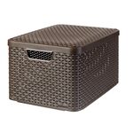 Koszyk z pokrywką Rattan Style 30 l ciemnobrązowy CURVER