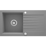 Zlewozmywak ZORBA szary metalik granit 1K Z/O 760 x 440 x 150 mm 3,5" + osprzęt