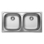 Zlewozmywak XYLO SATYNA 2K B/O 780 x 435 x 160 mm 3,5" + osprzęt