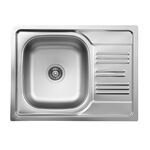 Zlewozmywak XYLO SATYNA 1K Z/KO 580 x 435 x 160 mm 3,5" + osprzęt